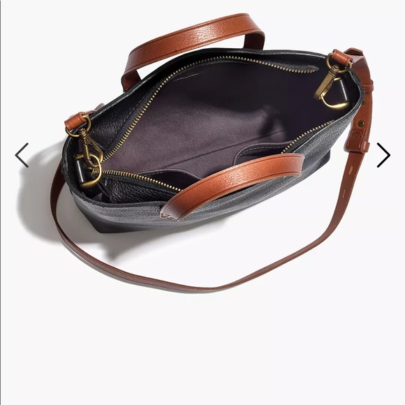 Madewell Zip-Top Transport Crossbody True Black Brown - Picture 4 of 9
